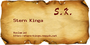 Stern Kinga névjegykártya