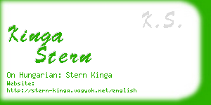 kinga stern business card